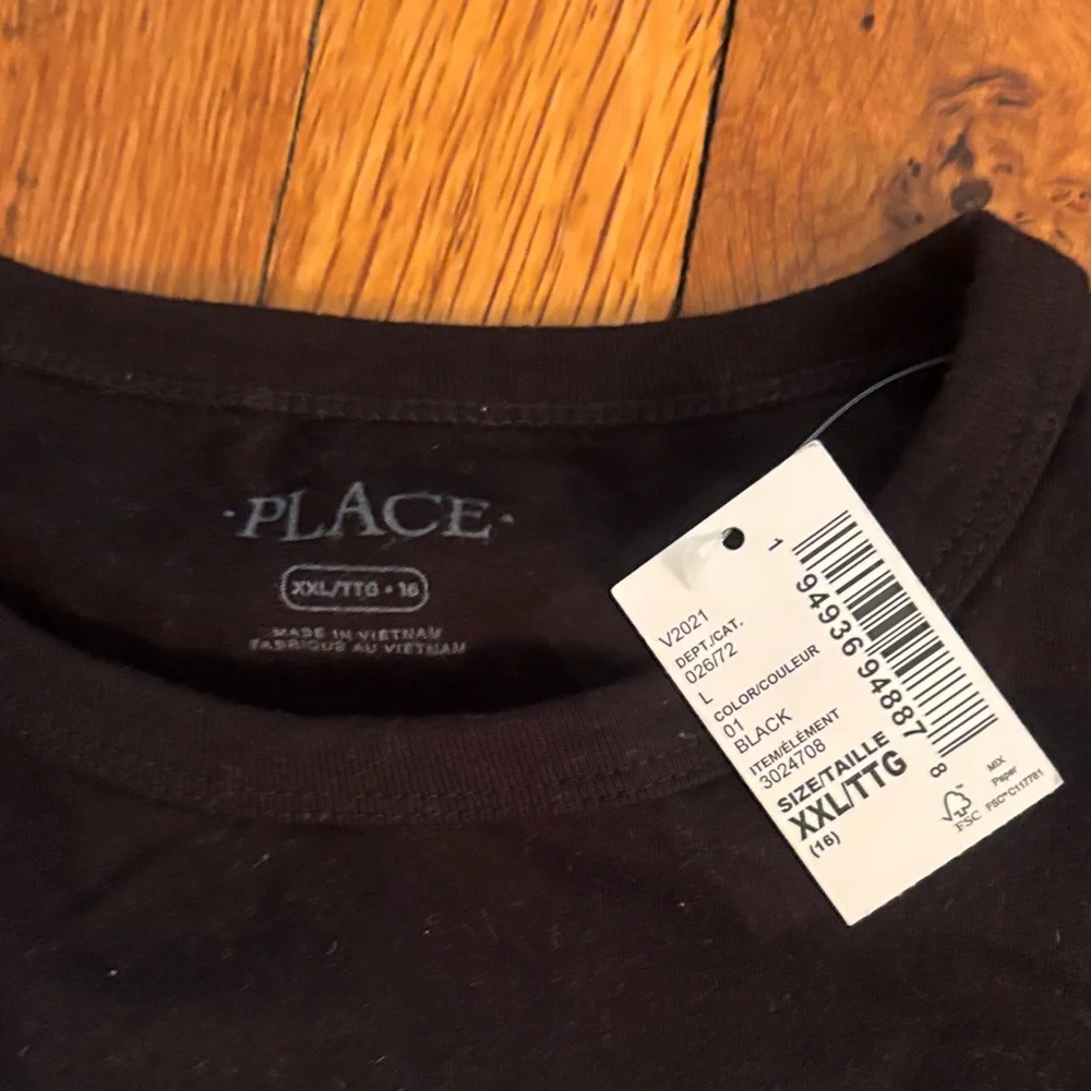 The Children's Place Black 'Cousin Crew' Long-Sleeve tees 2 shirts L or XXL